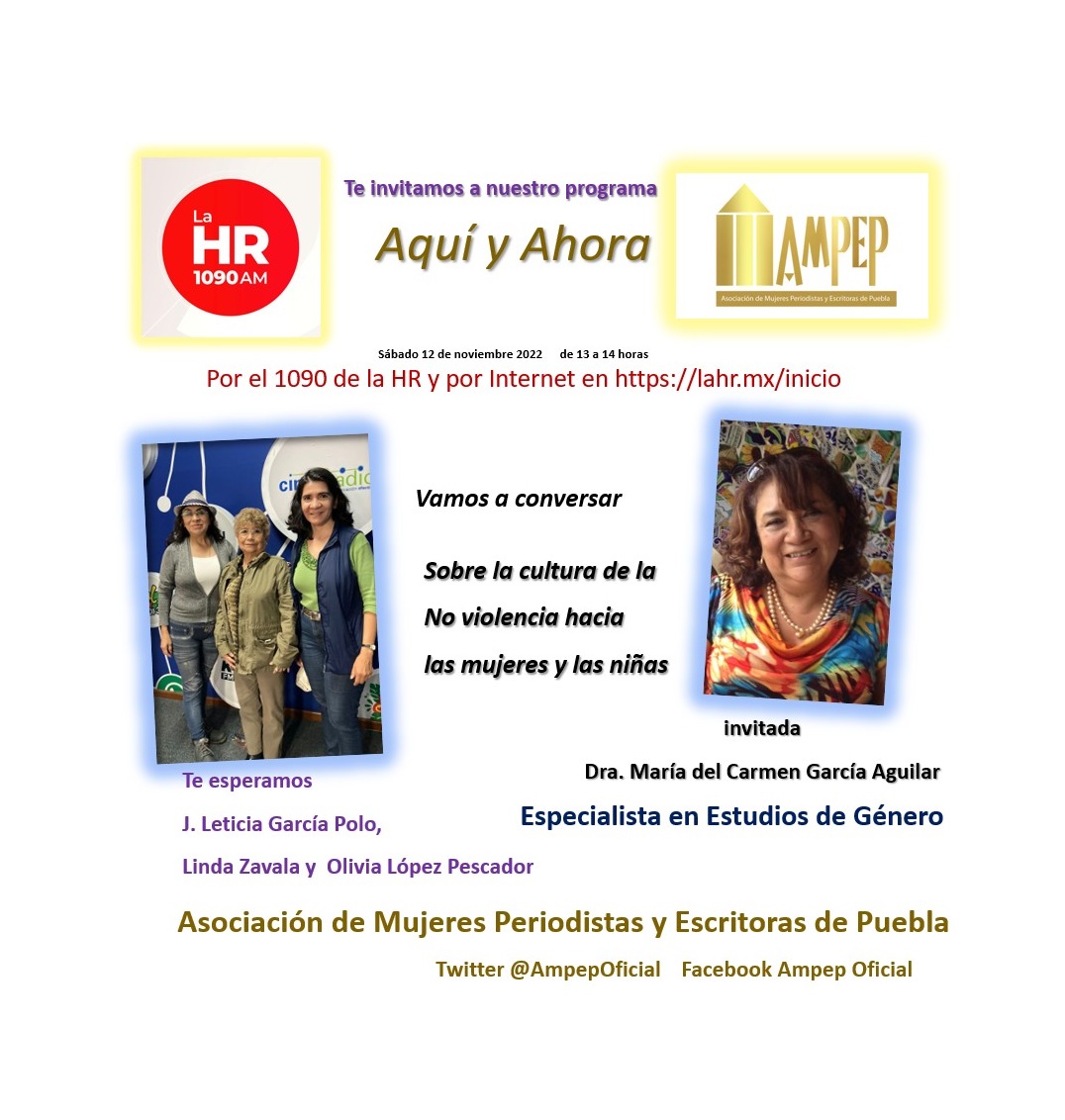 PROGRAMA DE RADIO AQUÍ Y AHORA POR LA HR 12 DE NOVIEMBRE 2022